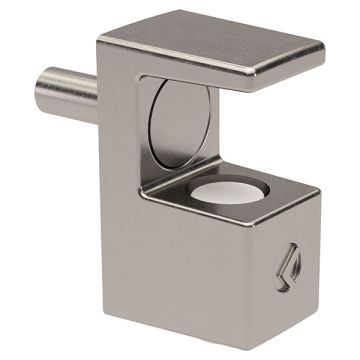 Glass Shelf Support 'Grace' for 5-6 mm Glass,  Nickel,  Ø3 mm Pin