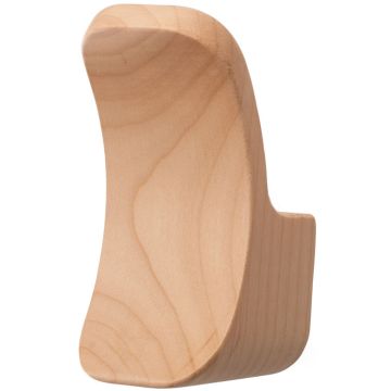 Hook 'Loop' Maple Clear lacquered 100 x 50 mm
