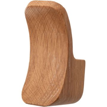 Hook 'Loop' Oak Clear Lacquered 100 x 50 mm