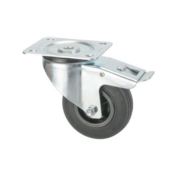 Industrial Swivel Caster Ø 100 with Brake Rubber