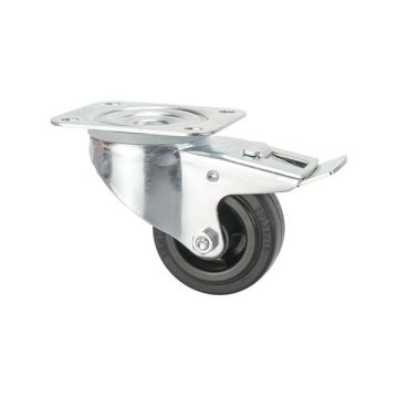 Industrial Swivel Caster Ø 80 with Brake Rubber