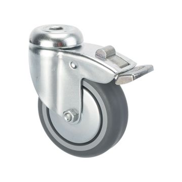 Swivel Caster Ø 75 with Brake and Bolt Hole