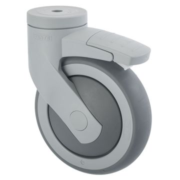 Swivel Caster 'Levina' Ø 125 Grey with Brake