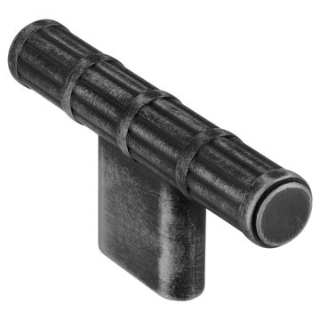 T Cabinet Knob 'Bamboo' Iron Brushed