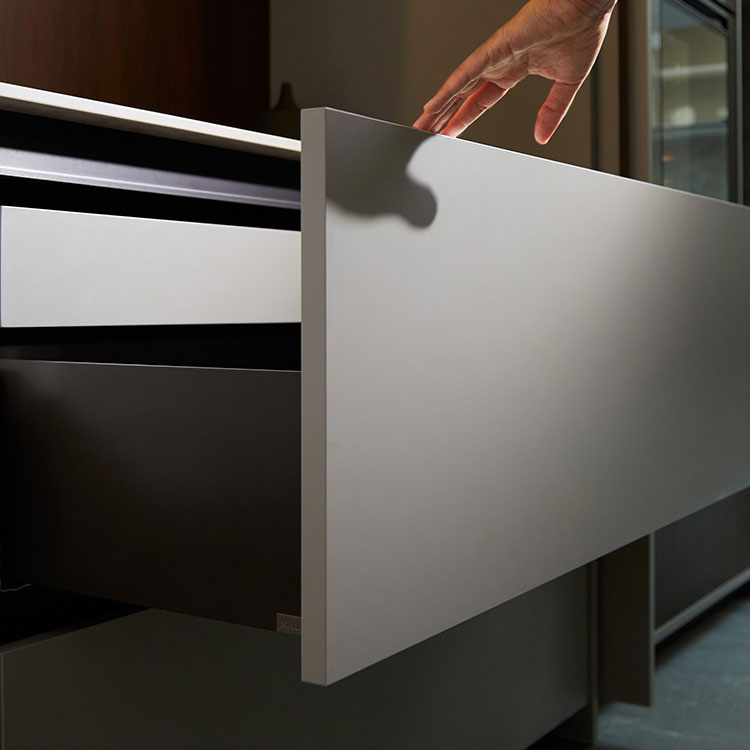 Progressa – drawer slides with full extension, Smove and push-to-open for modern furniture
