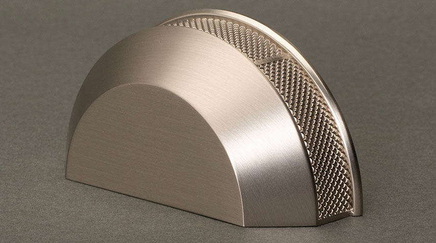 Kilo cup handle installed on modern kitchen drawers