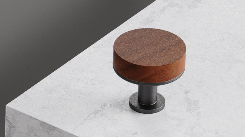 Premium handles and knobs in wood and metal from Qupon for kitchens and furniture
