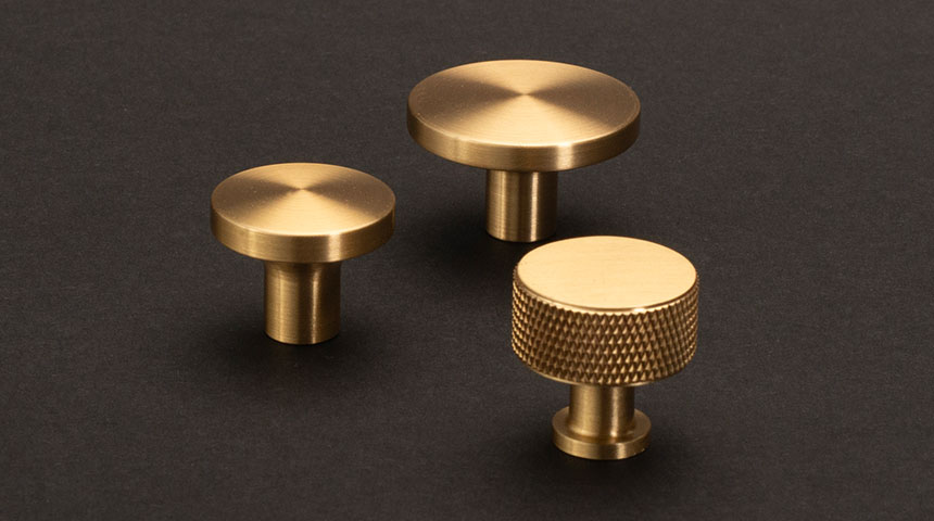 Smooth solid brass knob model Circle modern minimalist design